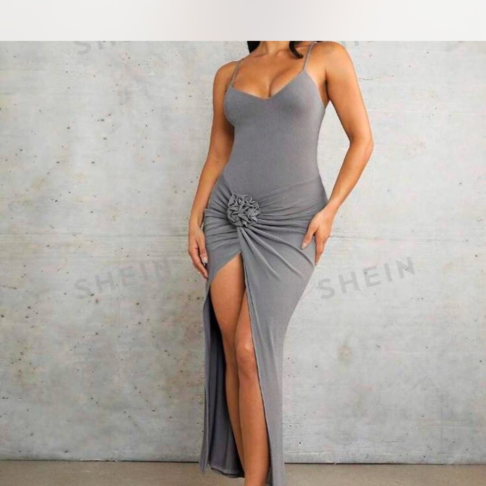 Elegant Grey Shein Women's Dress